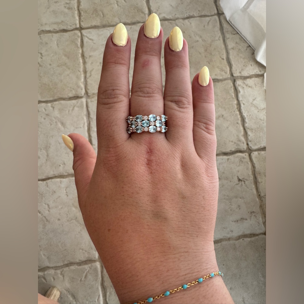 Rose Gold Aquamarine Ring